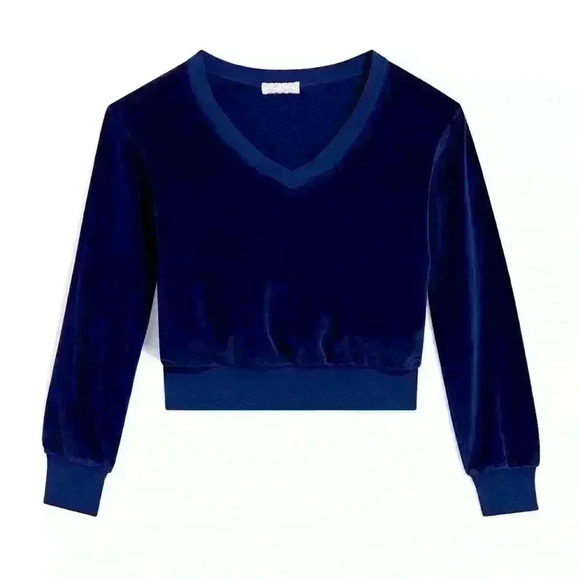 *NWT* Suzie Kondi The Vari V-Neck Velour Top - Picture 1 of 10